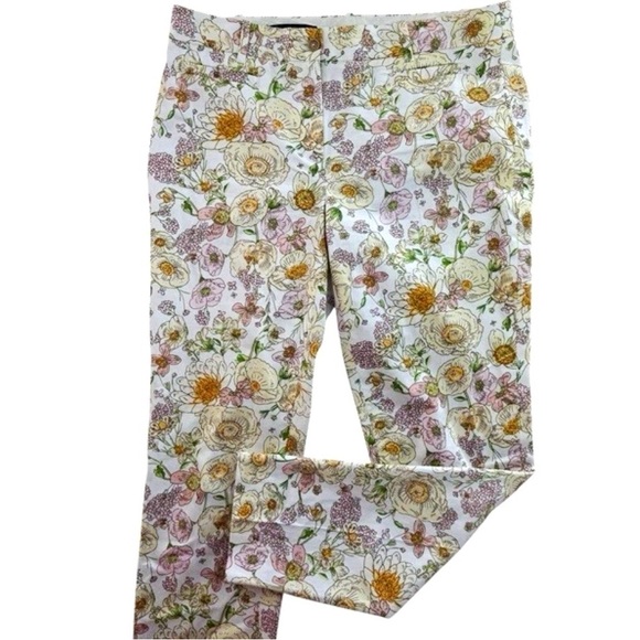 Brooks Brothers Pants - Brooks Brothers Floral Natalie Fit Chino Pants Women Size 8 Tapered Cotton Blend